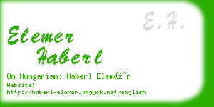 elemer haberl business card